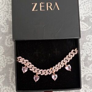 Pink Heart Charm Necklace